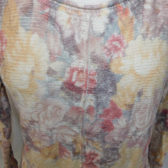Free People Flower Bomb Womens XS Floral Wool Angora Hair blend Slouch Sweater - Picture 9 of 12